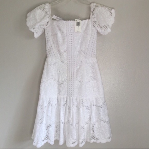 NICHOLAS | Sunflower Lace off Shoulder Dress - Picture 5 of 7